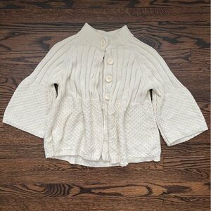Petite Sophisticate Cream Textured Cardigan